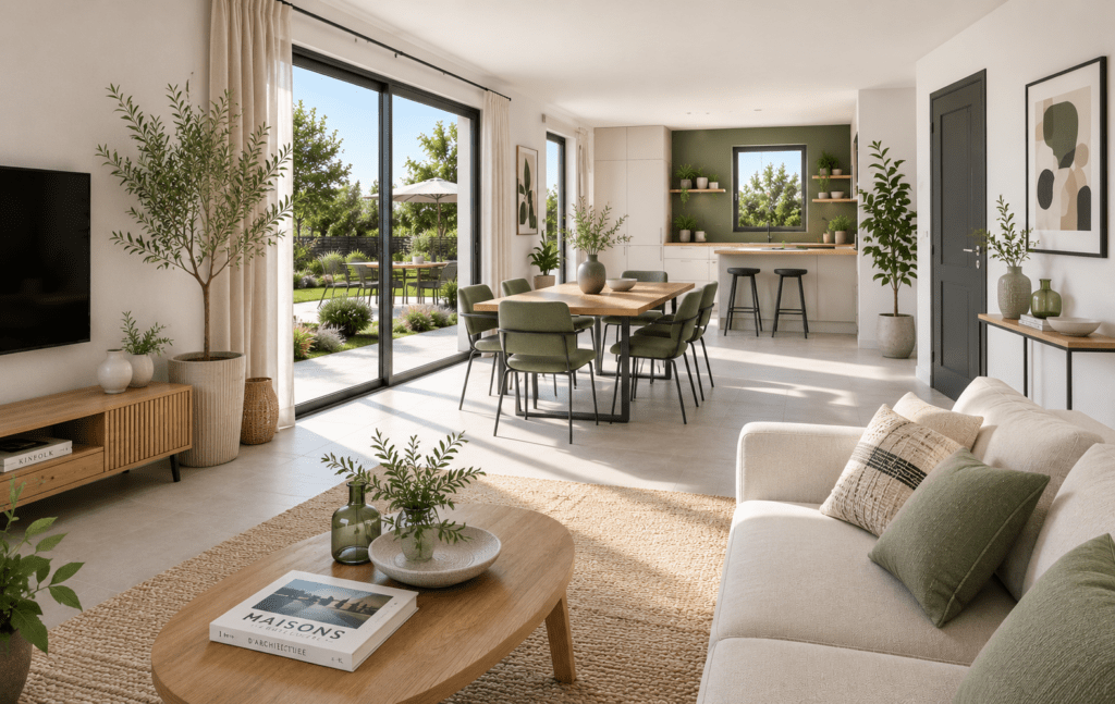 pièce de vie du modèle de maison Citadine