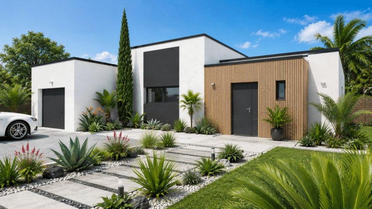 modele de maison sydney dans environnement végétal exotique
