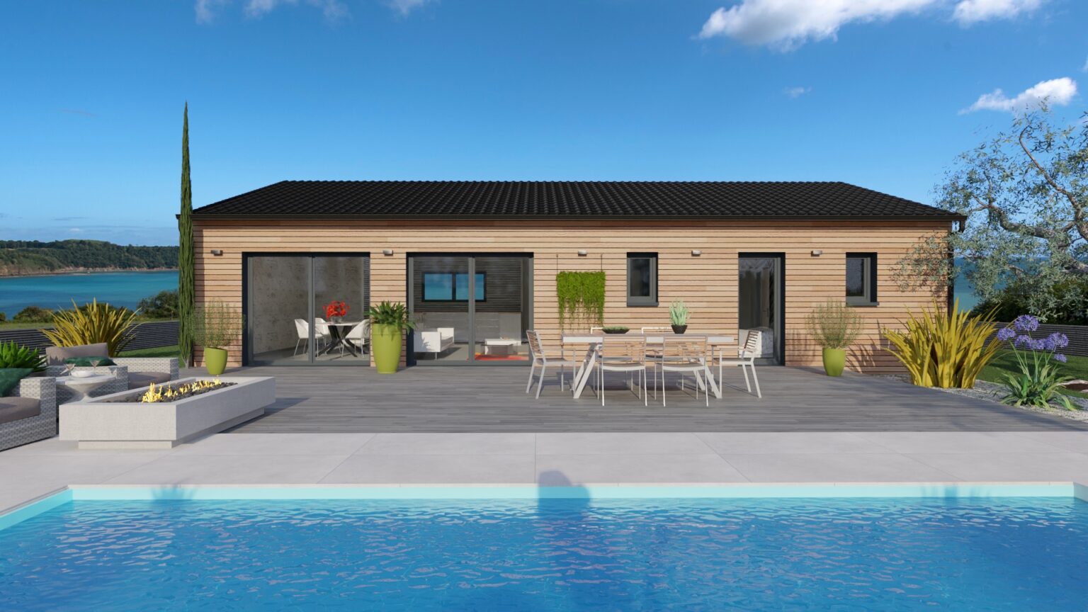 Epicéa version tuiles noires