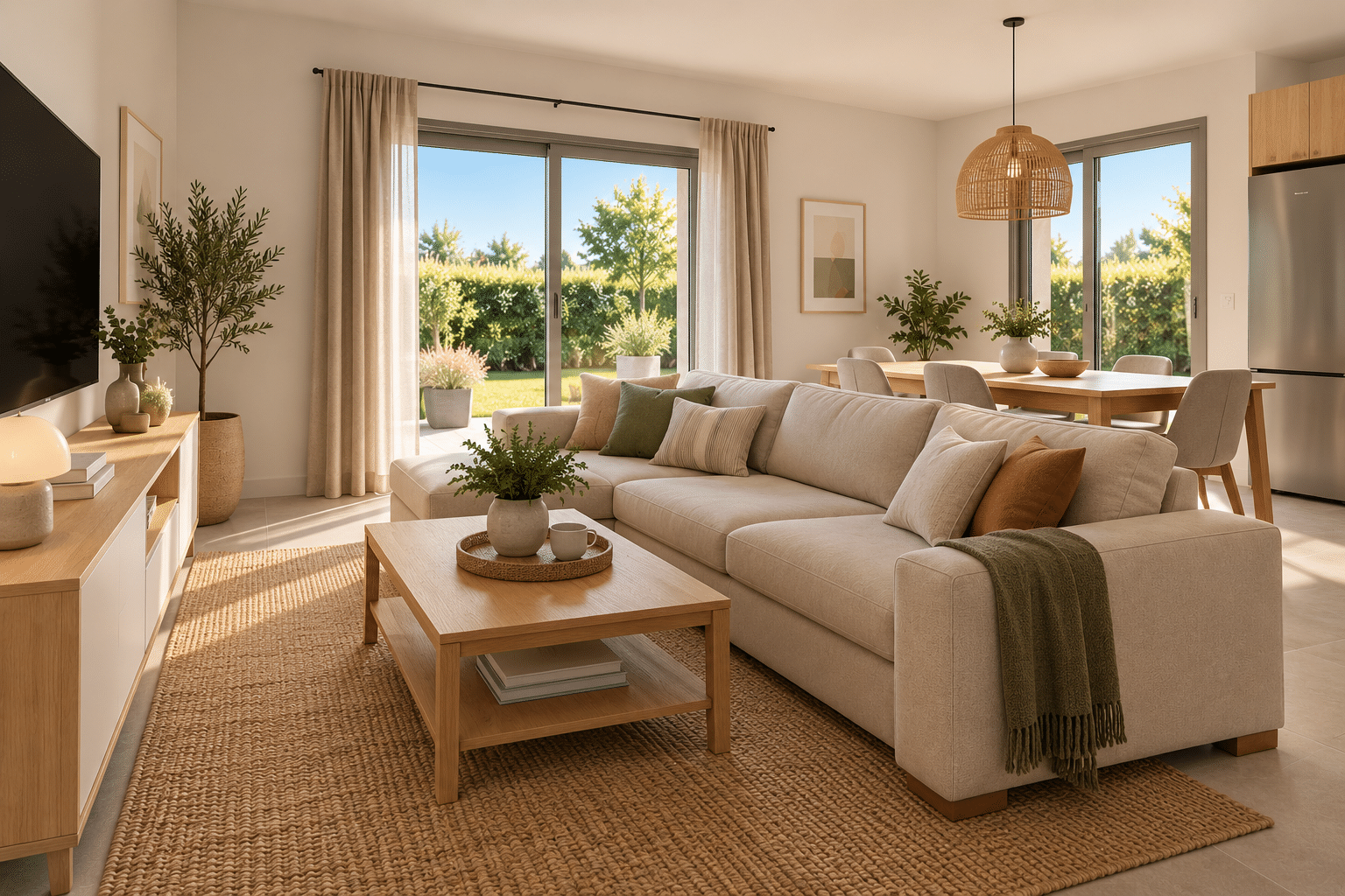 pièce de vie du modèle de maison POP! 90m2
