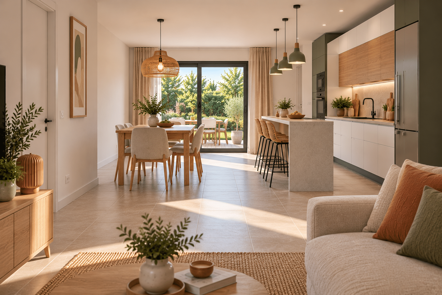 pièce de vie du modèle de maison POP ! 70m2