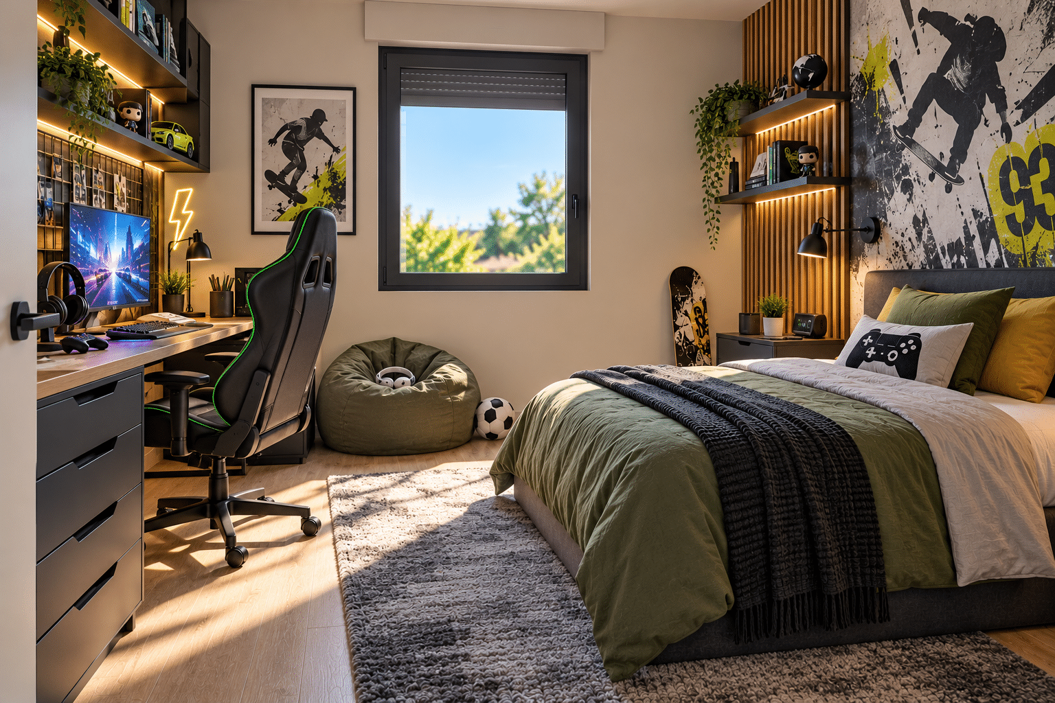chambre d'adolescent du modèle de maison POP ! 80m2
