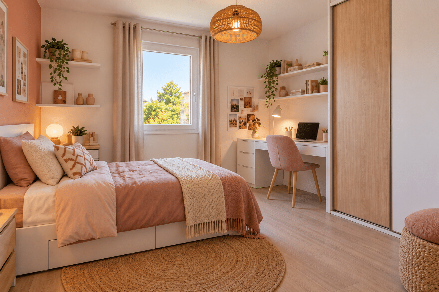 chambre d'adolescente du modèle de maison en L par DCA