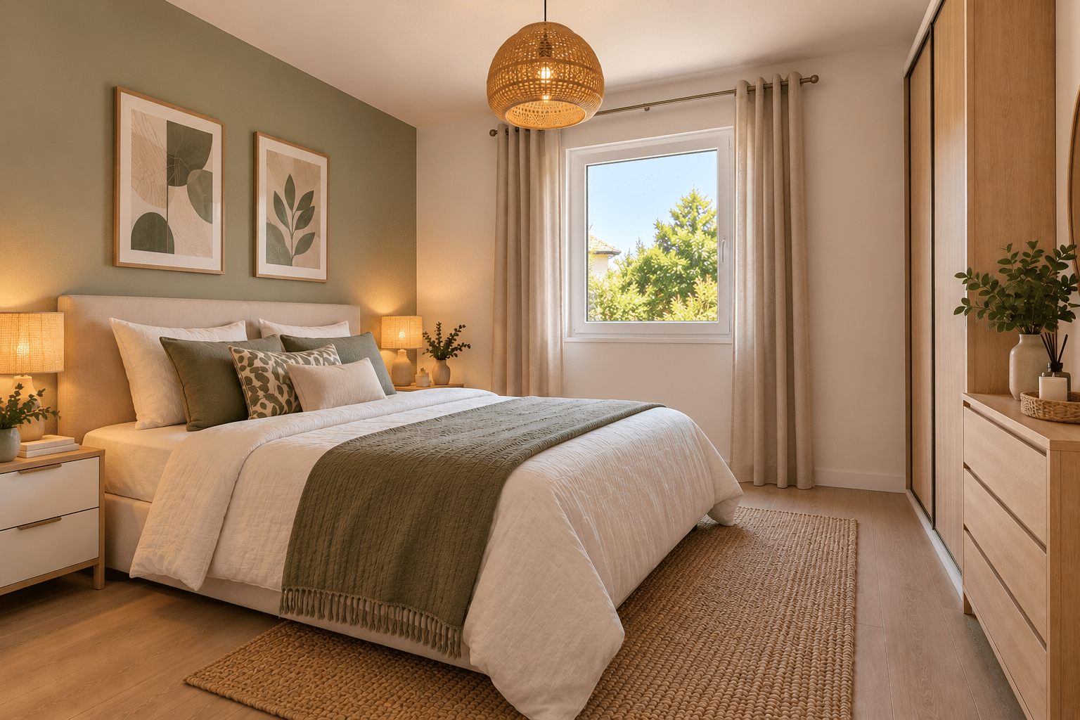 chambre parentale du modèle de maison en L par DCA