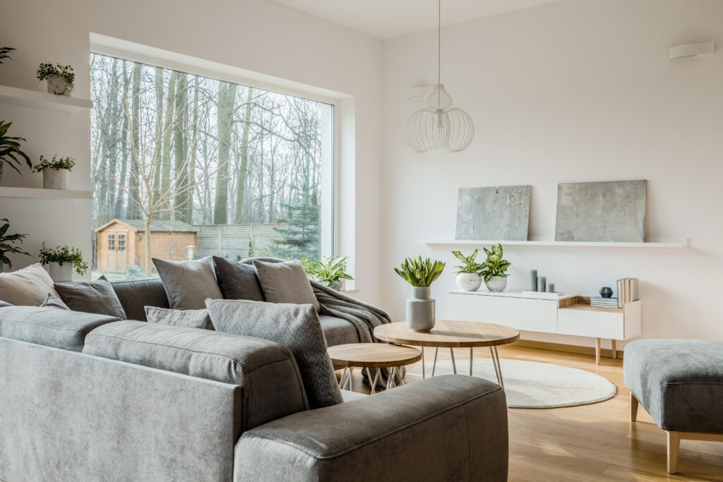 salon séjour d'une petite maison neuve